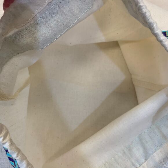 Tory Burch Shoe Bag Cream Cotton Drawstring Tie Dust Protection Storage 15x12 - Picture 5 of 10